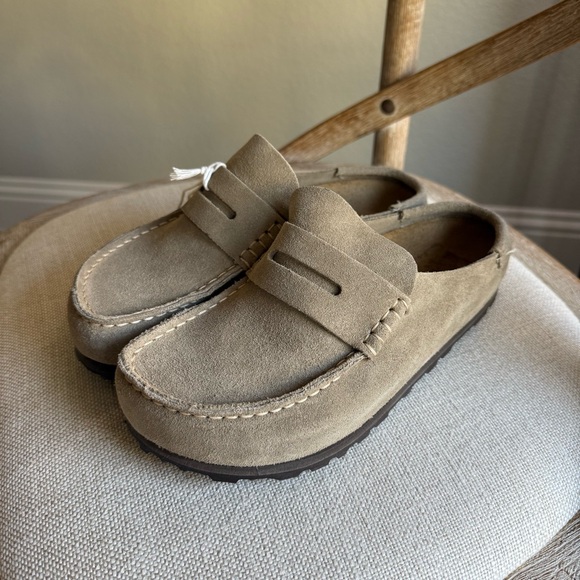 Birkenstock Naples suede clogs taupe - Picture 2 of 9